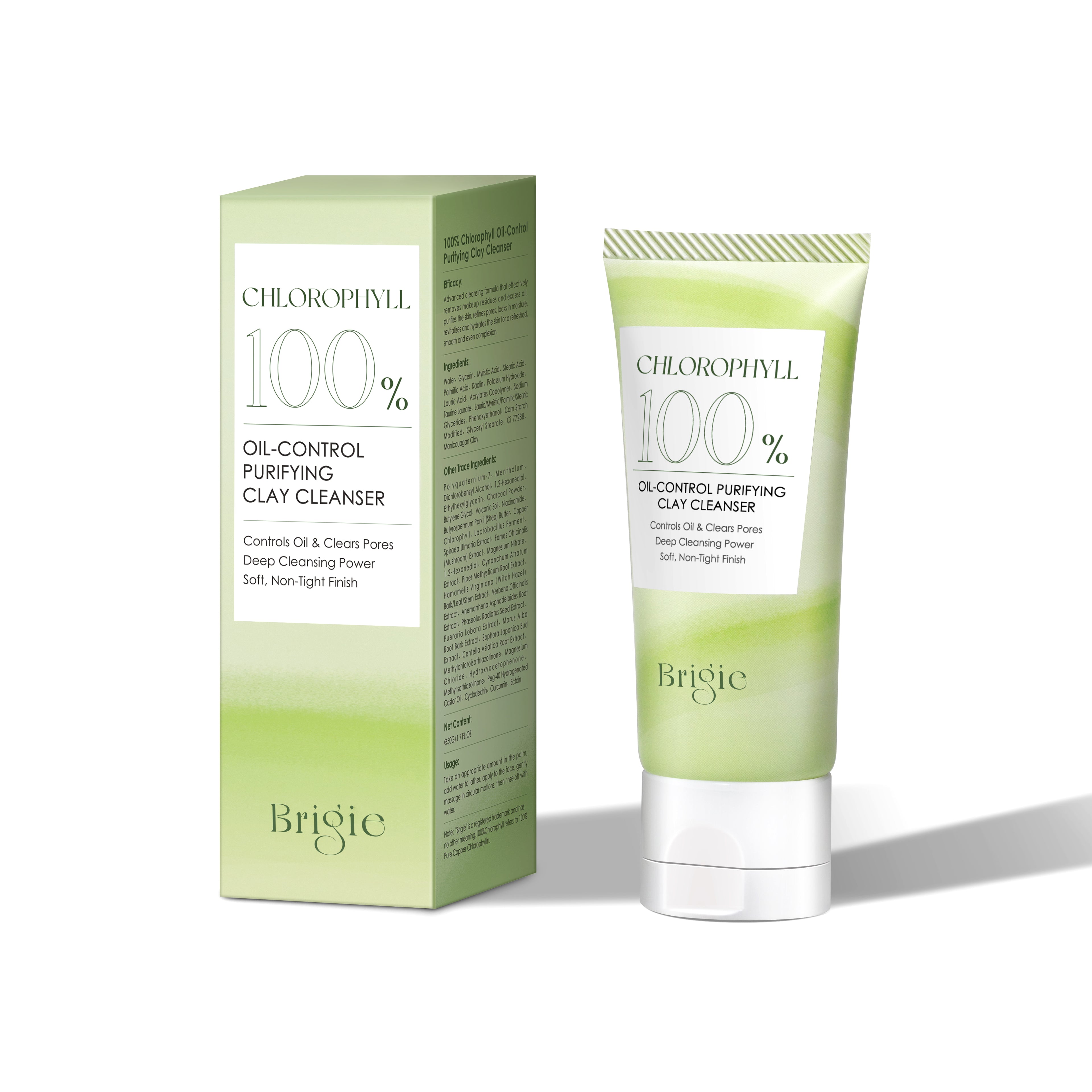 Cleanser Mud | Sữa rửa mặt đất sét kiểm soát dầu được chiết xuất 100% từ chất diệp lục