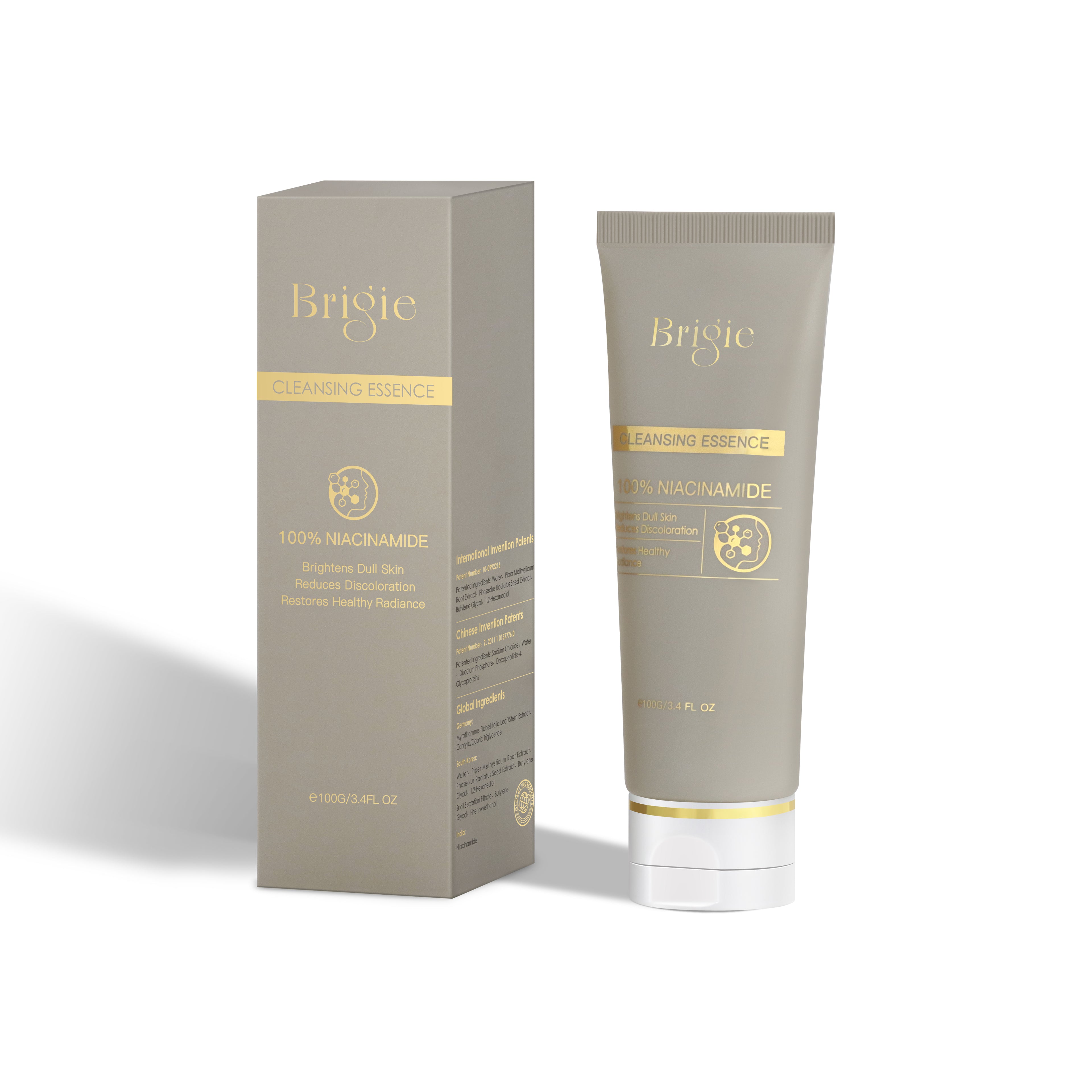 Tinh chất làm sạch da làm sáng da Brigie với 100% Niacinamide